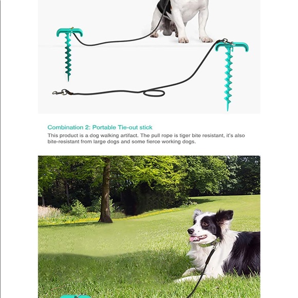 Dog stake and leash with toy (brand new)! - Picture 6 of 7